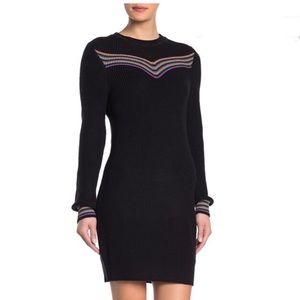 ABOUND - Striple Crew Neck Sweater Drees Black .